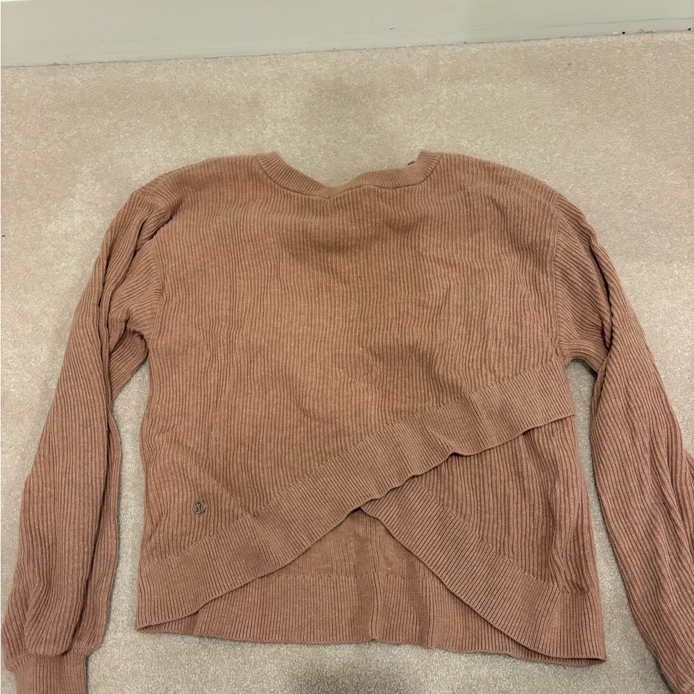 lululemon athletica Ribbed Crew Neck Sweater - Brown